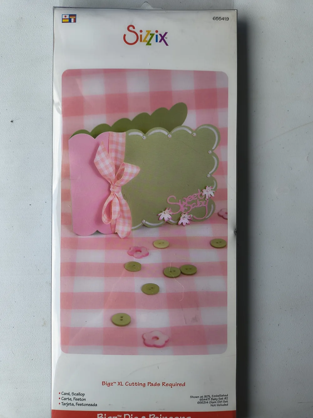 Sizzix Bugz XL Card Scallop Die 655419
